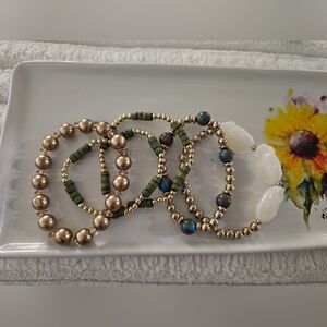 Elegant Beaded Bracelet Set Of 5 (B7)